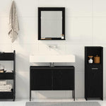 Bathroom Furniture Set with Storage 2 pcs Black 80 x 33 x 60 cm 3334333