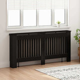 Radiator Cover Black Oak 172 x 19 x 81.5 cm Engineered Wood 884080