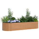 Garden Raised Bed Brown 240 x 80 x 44 cm Steel 42011332