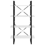 4-Tier Book Cabinet White 80x30x140 cm Engineered Wood 806457