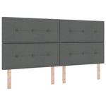 ZNTS Bed Frame Dark Grey 200x200 cm Fabric 3344754