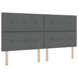 ZNTS Bed Frame Dark Grey 200x200 cm Fabric 3344754