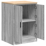 Garage Storage Cabinet Grey Sonoma 60x51x85 cm Solid Wood Pine 860576
