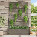 Garden Trellis Planter Grey 105 x 30 x 170 cm Metal 366623
