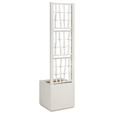 Garden Planter White 36 x 36 x 140 cm Polypropylene 42006499