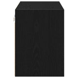 Garage Wall Cabinet Black Engineered Wood 860645