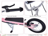 Kids Scooter, Teen Kick Scooter with Rubber Wheels, 16" Front Wheel, Height Adjustable Handlebar, T3398P348521