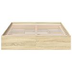 Bed Frame with Drawers without Mattress Sonoma Oak 140x190 cm 3280687