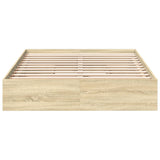 Bed Frame with Drawers without Mattress Sonoma Oak 140x190 cm 3280687