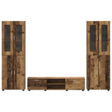 TV Cabinet Set with Shelf FLORIN 3 pcs Old Wood Engineered Wood 3398002