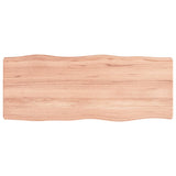 Table Top Light Brown 100x40xcm Treated Solid Wood Live Edge 363949