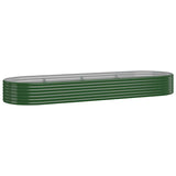 Garden Raised Bed Galvanised Steel 322x100x36 cm Green 318998