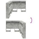 Storage Headboard Concrete Grey 80 cm Engineered Wood 3335448