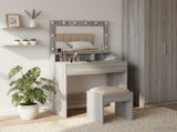 Dressing Table Grey Sonoma 78.5 x 41 x 135 cm Engineered Wood 865114
