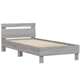 Bed Frame without Mattress with LED Lights Grey Sonoma 100x200 cm 838713