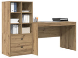 Desk with Drawer with Shelf with Storage 2 pcs Artisan Oak 3337368