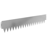 Lawn Edging 20 pcs 103 x 20 cm metal Silver 8008282