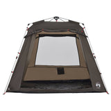 Fishing Tent 4-Person Brown Quick Release 4005330