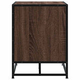 Shoe Bench Brown Oak 84x40x53.5 cm Engineered Wood and Metal 849233