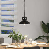 ZNTS Pendant Lamp E27 Black Ø 31 cm Iron 4103456