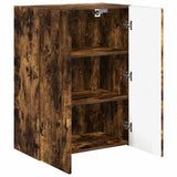 TV Wall Cabinet Smoked Oak 59.5 x 31 x 80 cm Engineered Wood 892364
