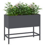 Raised Garden Planter Anthracite 60 x 26 x 45 cm Steel 865885