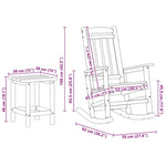 Garden Rocking Chair 3 pcs Navy 38 x 38 x 46cm Plastic 3335815