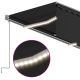 Manual Retractable Awning with Blind&LED 5x3m Anthracite 3069464