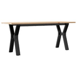 Coffee Table Y-Frame 110x40x45 cm Solid Wood Pine and Steel 3282711
