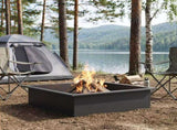 Fire Pit Ring Black 80 x 80 x 25 cm Steel 8012620