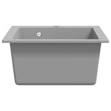 Overmount Kitchen Sink Single Basin Granite Grey 141673