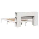 Bookcase Bed without Mattress White 160x200 cm Solid Wood Pine 3321545