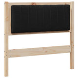 Upholstered Headboard Brown 90 cm Solid Pine Wood 879086