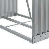 Log Holder Light Grey 80x45x190 cm Galvanised Steel 364550