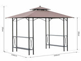 2.5 x 1.5m BBQ Tent Canopy Patio Outdoor Awning Gazebo Party Sun Shelter - Coffee T3398P324010