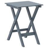 Rocking Chairs 2pcs with Foldable Table Grey Solid Wood Poplar 3281593