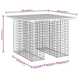 Garden Table Gabion Design 100x102x72 cm Solid Wood Douglas 834372