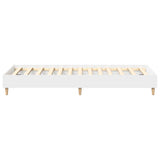 Bed Frame No Mattress White 75x190 cm Small Single Engineered Wood 861093