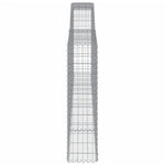 Arched Gabion Baskets 10 pcs 400x30x120/140 cm Galvanised Iron 3146887
