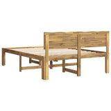 Double Bed Frame with Headboard ROSTOCK White 150 x 200 cm 3405463