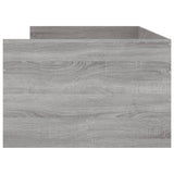 Bed Frame Grey Sonoma Engineered Wood Single Bed Frame 3207355
