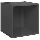 TV Cabinets 4 pcs High Gloss Grey 37x35x37 cm Engineered Wood 805524
