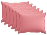 Cushion Cover 6 pcs HOUTEN Pink 80 x 80 cm Faux Linen 921574