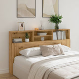Headboard Cabinet Artisan Oak 180x19x103.5 cm Engineered Wood 856873