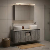 Bathroom Cabinet Set 4 pcs Grey Sonoma Engineered Wood 3406540