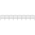 ZNTS Garden Fence with Spear Top Steel x13.6 m Black 277746