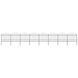 ZNTS Garden Fence with Spear Top Steel x13.6 m Black 277746