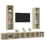 Wall-mounted TV Cabinets 4 pcs Sonoma Oak Engineered Wood 3079892