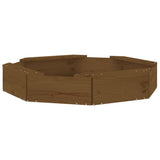 Sandbox with Seats Honey Brown Octagon Solid Wood Pine 825012