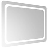 LED Bathroom Mirror Transparent 80 x 60 cm Tempered Glass 42045837
